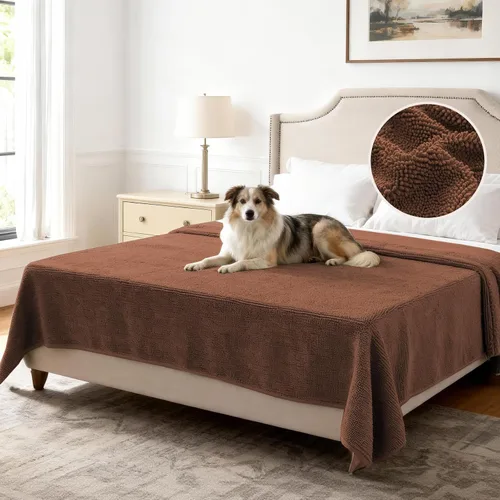 Vista 18 de H.VERSAILTEX Funda Antideslizante para Sofá de Mascotas Protector de Cama de Perro de Chenilla Funda de Sofá Gruesa y Suave Apta para Mascotas