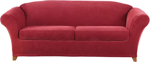 Vista 39 de Sure Fit Home Décor Funda Elástica de Piqué para Cojín Box de Otomana de Gran Tamaño de Una Pieza, Ajuste Elástico, Poliéster/Spandex, Lavable a
