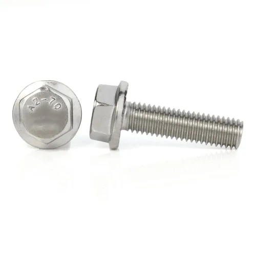 Vista 3 de Tornillos hexagonales con brida M10-0.059 x 1.181 in Brida Tornillos hexagonales, acero inoxidable 18-8 (304), acabado liso, DIN 6921, 5 PCS