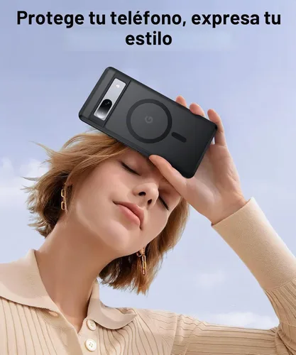 Vista 8 de Funda Magnética NO.1 para Google Pixel 7a Case [Compatible con MagSafe][Anti-Huellas][Ajuste Delgado][Resistente a Golpes Militar] Cubierta de Negro