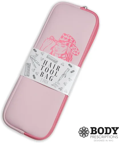 Vista 7 de Body Prescriptions Organizador de herramientas para el cabello con diseño elegante, resistente al calor y lavable a mano, funda de herramientas