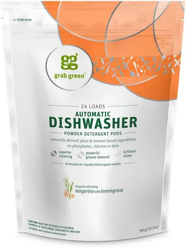 Vista 11 de Líquido lavavajillas automático Grab Green, 71100, Libre de fragancia, Verde, 1, 1 Fragrance free; Plant & mineral based; Enzyme-powered; Velcro