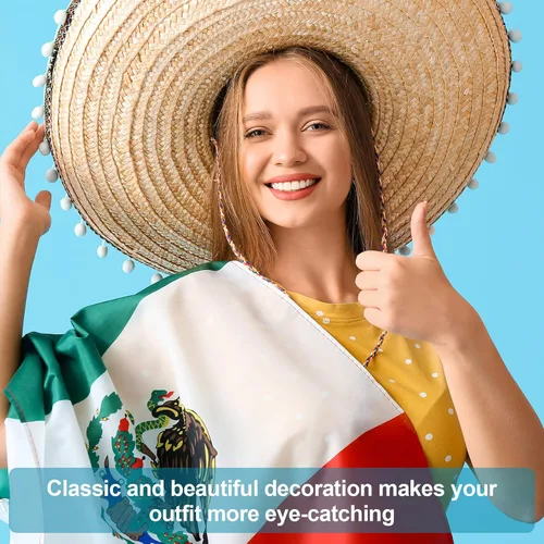 Vista 4 de Mumufy 6 sombreros de fiesta mexicana del Cinco de Mayo, sombrero auténtico del Cinco de Mayo, sombreros de fiesta para hombres y mujeres, fiesta