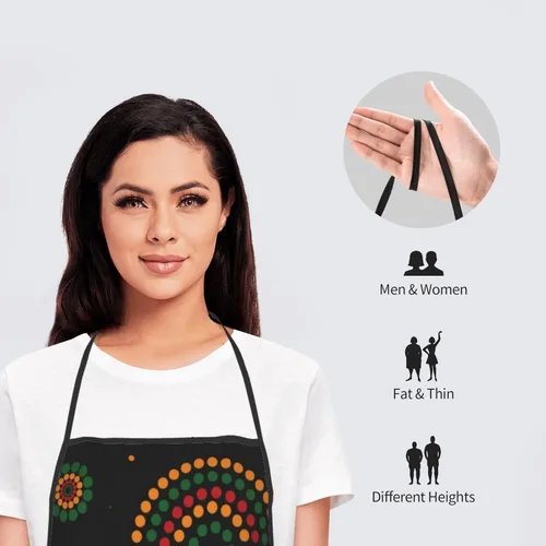 Vista 6 de I Am Black History Month Delantal para mujeres y hombres, delantales ajustables para decoración de cocina, cocina, fiesta de vacaciones