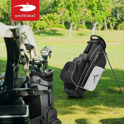 Vista 7 de uniHimal Lightweight Golf Stand Bag with 4-Way Full Length Dividers, Durable Waterproof Golf Bag for Men & Women with Multiple Pockets