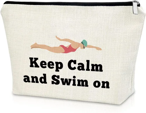 Vista 11 de Sazuwu Bolsa de maquillaje de regalo para mujer, Todos los días es un buen día para entrenar