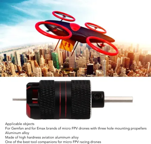 Vista 2 de VBESTLIFE Herramienta de extracción de hélice para drones, herramienta de eliminación de hélice de drones de aleación de aluminio para RC FPV Drone