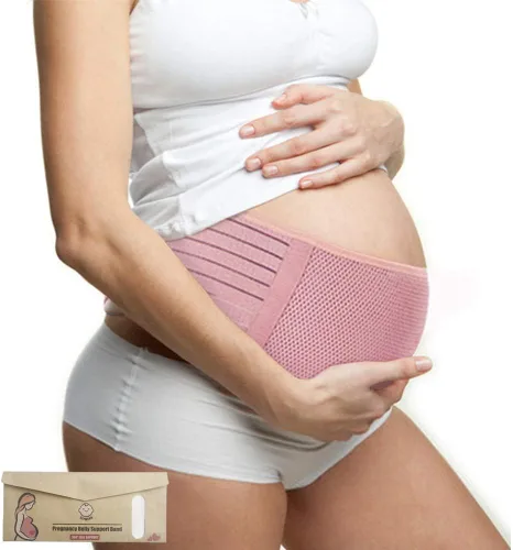 Vista 8 de SIYWINA Cinturón de maternidad Cinturón de apoyo para embarazo, banda de apoyo abdominal, correa de apoyo abdominal para el vientre y la espalda