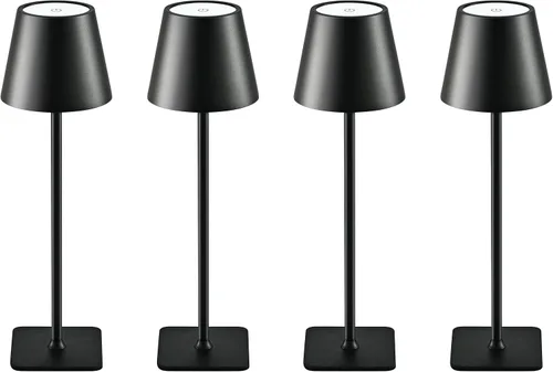 Vista 7 de Paquete de 2 lámparas de mesa inalámbricas recargables, funciona con pilas, lámpara LED táctil regulable con 3 temperaturas de color, lámpara