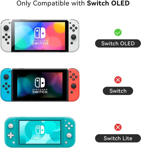 Vista 2 de GeekShare Funda protectora delgada compatible con Nintendo Switch OLED y Joy-Con - Absorción de golpes y arañazos - PinkHolic
