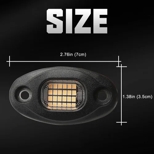 Vista 5 de SUNPIE 4 cápsulas de luces blancas de roca – carcasa de aluminio, conexión rápida, 24 chips de alta potencia, cables de extensión de 4 M, 6000 K