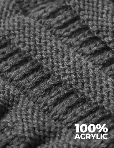 Vista 5 de Gorros holgados para mujer, sombreros de invierno de punto trenzado, regalos para mujer, gorra gruesa y cálida para clima frío
