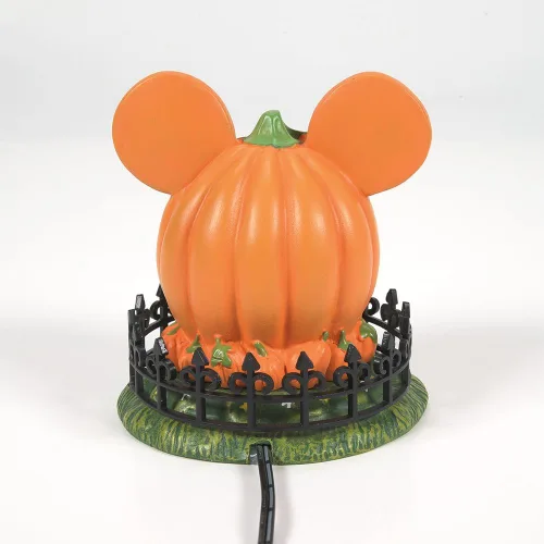 Vista 3 de Department 56 Disney Village - Figura iluminada de Mickey Mouse Town Center, accesorios de Halloween, 4 pulgadas, multicolor