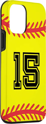 Vista 3 de Funda para iPhone 12 mini jersey de softbol número 15