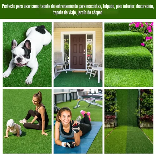 Vista 7 de GLOBREEN Almohadilla de césped para perro, tamaño grande - 2 pies x 6 pies, césped de entrenamiento sanitario para perros, césped artificial