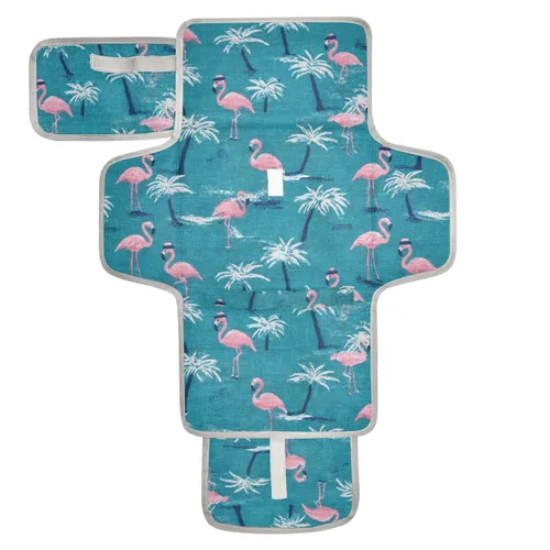 Vista 33 de Cambiador de pañales portátil con estampado de vaca beige y negro, impermeable, plegable, tapete cambiador de pañales de viaje para bebés, regalos