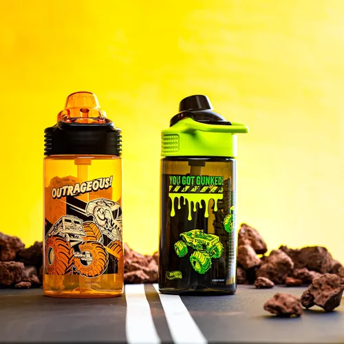 Vista 3 de Zak Designs Hot Wheels Sage - Botella de agua para niños, 16 onzas, a Hot Wheels (Monster Trucks) 2
