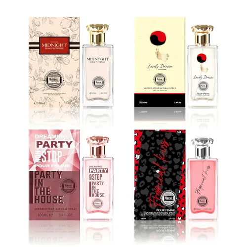 Vista 22 de Hybrid & Company Mujer 4 unids Black Opinion La Vie En Rose Paris Para Su Primavera Floración Perfume Natural Spray Fresco Fragancia