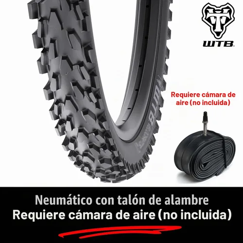 Vista 6 de WTB Velociraptor - Neumático para bicicleta de montaña (26 x 2.1 pulgadas), banda de rodadura agresiva para senderos técnicos y superficies rocosas