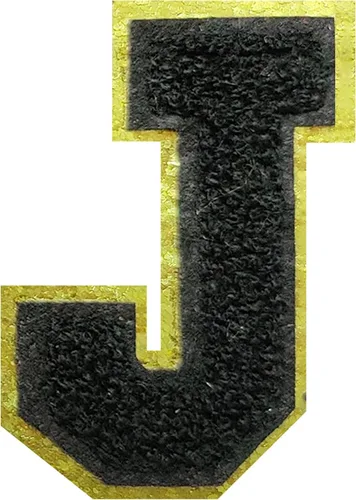 Vista 53 de 4 parches de letras de felpilla negra, parches de letras termo-adhesivas de 2.2", parches de letras de felpilla para ropa (S)
