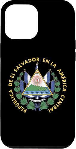 Vista 25 de Funda para iPhone 13 Pro Max con emblema nacional de escudo de armas de El Salvador