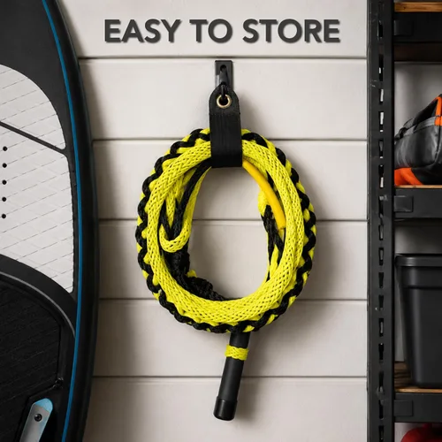 Vista 5 de White Knuckle Wakesurfing Rope, 1700lb Breaking Capacity, 16 Strands, with Handle, for All Skill Levels