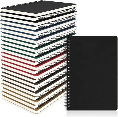 Vista 24 de EUSOAR Cuaderno con rayas en espiral, tamaño A5, paquete de 3 unidades, 5.5 x 8.3 pulgadas, 120 páginas, cuadernos de escritura de viaje, cuaderno