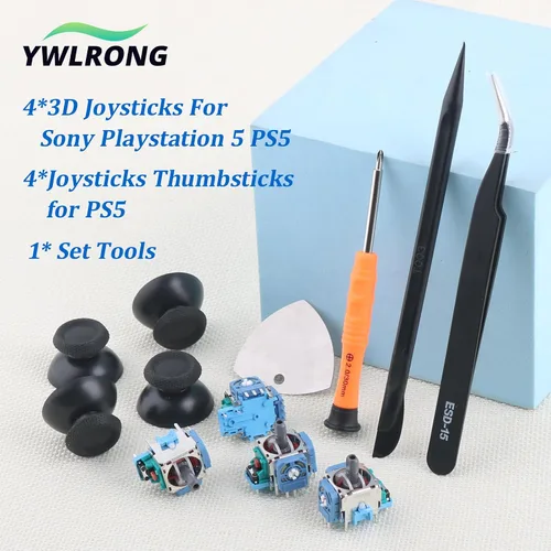 Vista 7 de for PS5 Analog Stick Replacement for Sony PlayStation 5 PS5 Joysticks Replacement 3D Joystick Sensor Module Thumbstick Controller Accessory Part