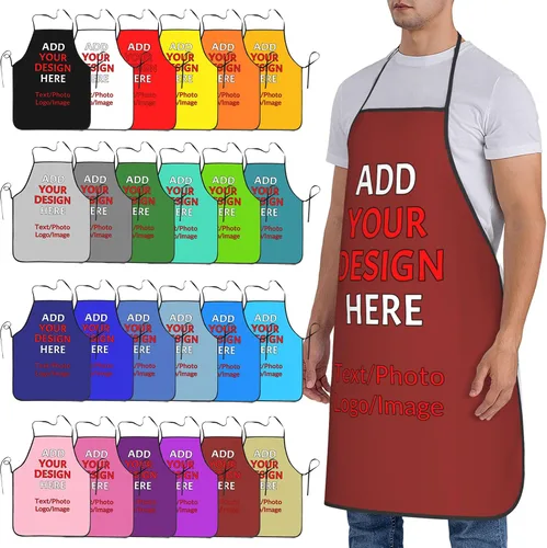 Vista 30 de Delantales personalizados con tu imagen, texto, foto, logotipo, diseña tus propios delantales para jardinería, cocina, cocina