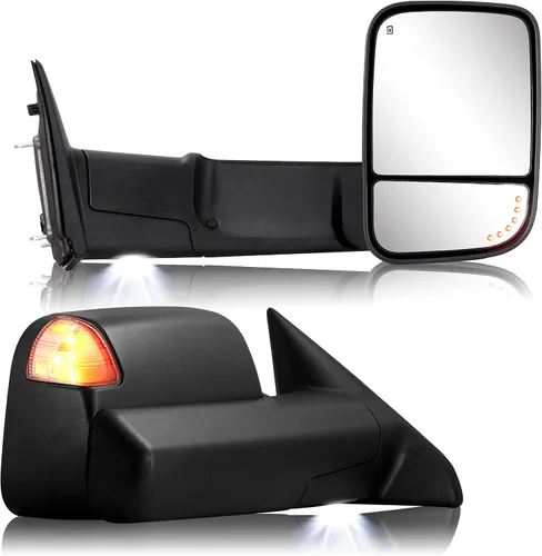 Vista 10 de Sanooer - Espejos de remolque para Dodge Ram 1500 y 2500 3500 negro PX8 09-18