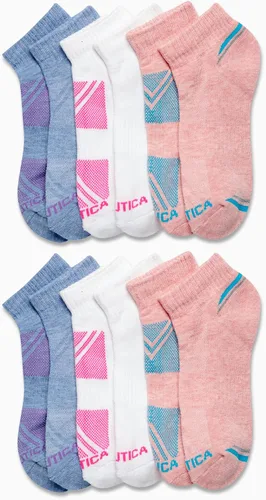 Vista 2 de Nautica Calcetines deportivos para mujer con control de humedad y comodidad acolchada (paquete de 12)