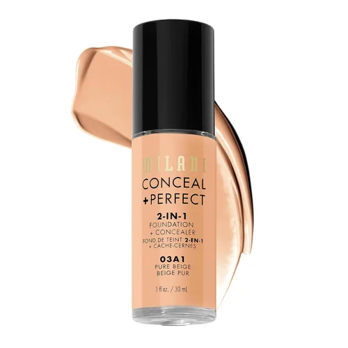 Vista 21 de Milani Conceal + Perfect - Maquillaje líquido de base, neutro ligero, 1