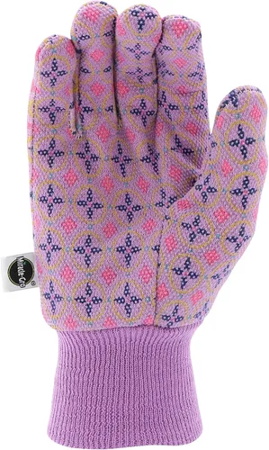 Vista 2 de Miracle Gro - Guantes de trabajo para mujer, estampado de palmeras punteadas