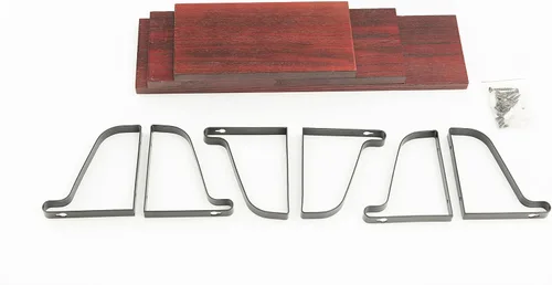 Vista 2 de DECOMIL Estantes flotantes para montar en la pared, estantes de almacenamiento de pared de madera rústica, juego de 3 para cualquier espacio