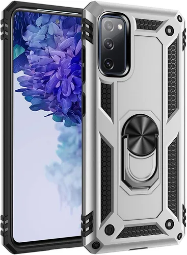 Vista 11 de Funda de grado militar para Samsung Galaxy S20 FE Funda Galaxy S20 FE 5G Funda 360 metal giratorio anillo soporte soporte Armadura resistente a