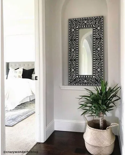 Vista 2 de Plantilla de incrustaciones indias – Diseños de incrustaciones de hueso para muebles – Plantilla reutilizable para decoración del hogar