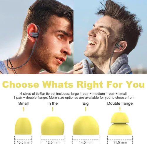 Vista 3 de Puntas de silicona de repuesto para auriculares inalámbricos Powerbeats 1 Powerbeats 2 Powerbeats 3 Beats by dre, 4 pares (amarillo)