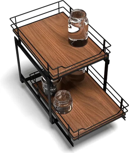 Vista 20 de Home Zone Living Organizador de armario de cocina extraíble cromado