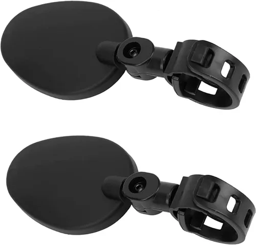 Vista 5 de Espejo universal de bicicleta Espejo retrovisor para manillar Espejo retrovisor rotación de 360 ° Espejo de barra de mango ajustable para bicicleta