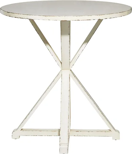 Vista 8 de Deco 79 Mesa auxiliar de madera para mesa auxiliar, mesa auxiliar de 29 x 29 x 31 pulgadas, color blanco