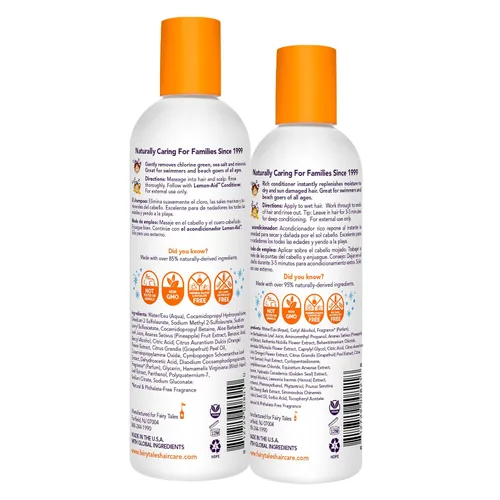 Vista 2 de Fairy Tales - Champú de natación de 354 mL y acondicionador de 236 mL para niños, fabricado con ingredientes naturales en los Estados Unidos, champú