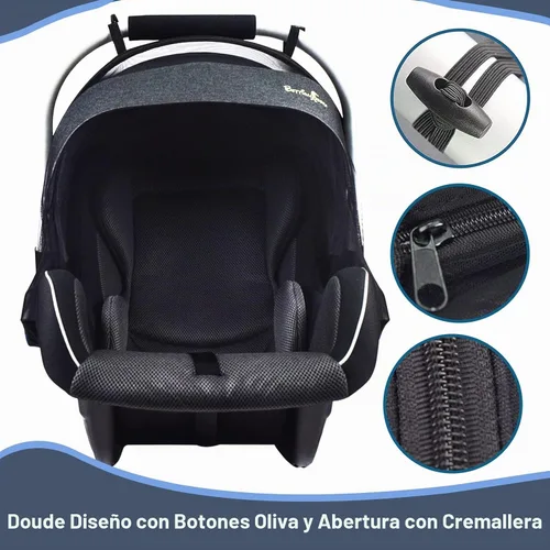 Vista 3 de Sysmie Mosquitera para cochecito Mosquitera para asiento de automóvil con cremallera, ajuste universal, calidad premium, duradera - Negro..