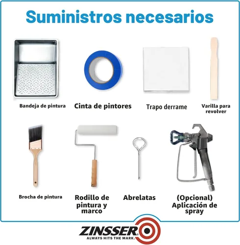 Vista 7 de Zinsser 285090 Bulls Eye 1-2-3 Imprimación a base de agua, 5 galones, gris