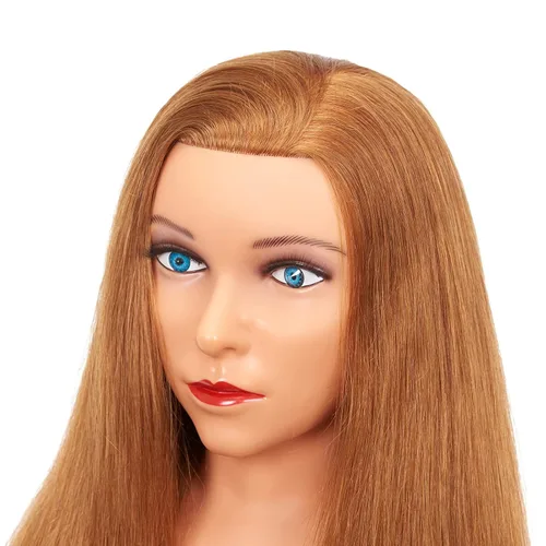 Vista 3 de Hairingrid Cabeza de maniquí 28"-30" 100% Cabello Humano para Peluquería y Cosmetología, Soporte de Abrazadera Incluido (R71619LB0624)