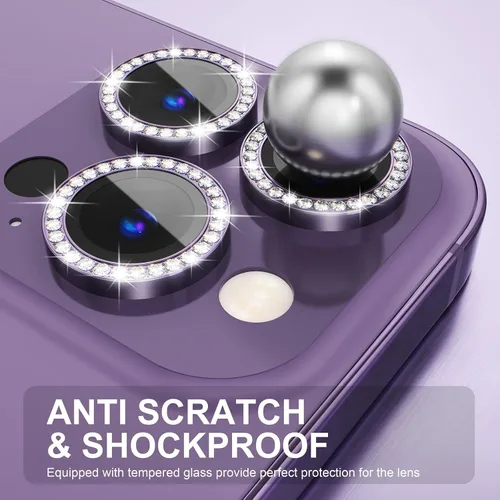 Vista 245 de Choiche Compatible para iPhone 16 Pro/iPhone 16 Pro Max Protector de Lente de Cámara, Vidrio Templado 9H Protector de Pantalla de Cubierta de Cámara