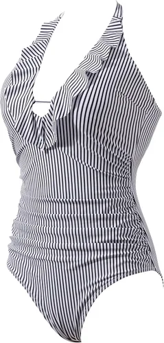 Vista 101 de SUUKSESS Traje de baño sexy de una pieza con volantes y control de abdomen para mujer