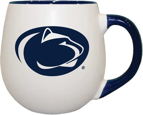 Vista 4 de RFSJ Auburn - Taza de cerámica de bienvenida de 18 onzas, blanco, azul marino, naranja