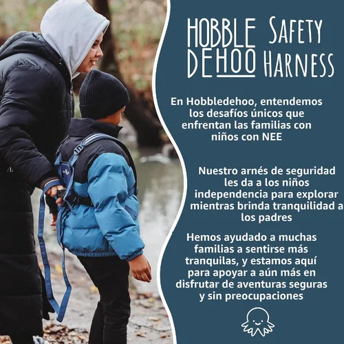 Vista 7 de Hobble De Hoo XL Autism Safety Harness for Kids & Teens 7+ Walking Safety Vest with Grab Handles & Reflective Strips