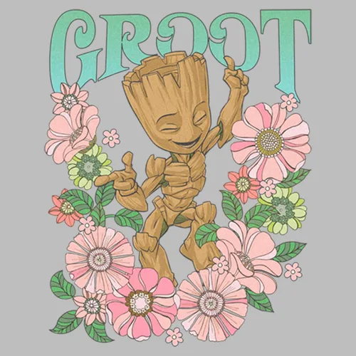 Vista 2 de Marvel Camiseta Groot Flower Dance para niña