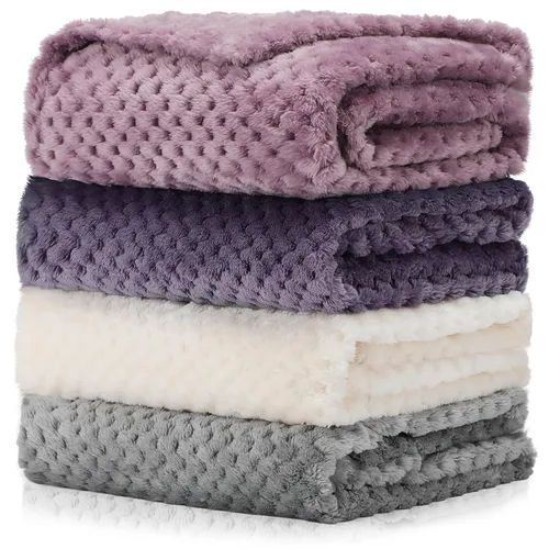 Vista 21 de Frienda Manta mullida para bebé, 4 piezas, manta mullida para niños y niñas, suave y cálida para bebés, recién nacidos, suministros de cama